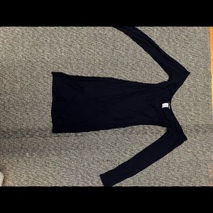 Long sleeve criss cross off shoulder dress